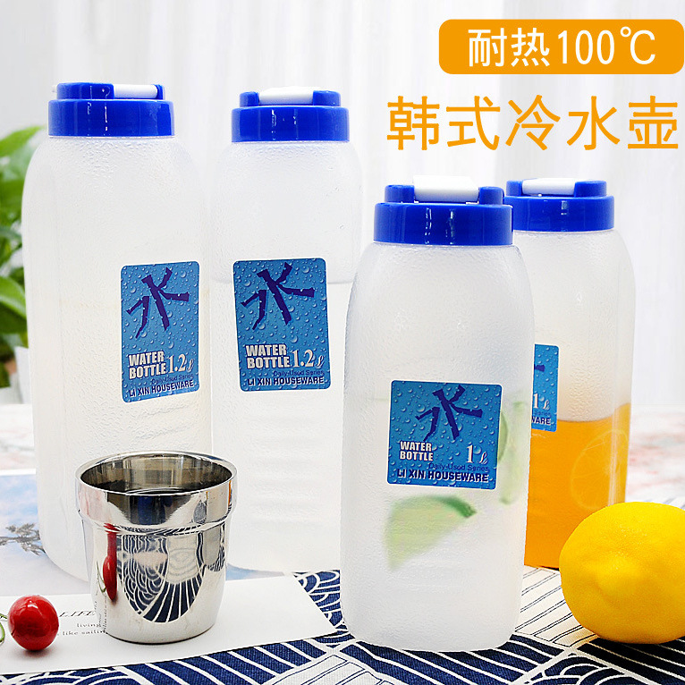 Cold water jug plastic water jug large capacity beverage bottle household refrigerator juice jug barley tea cold water jug commercial