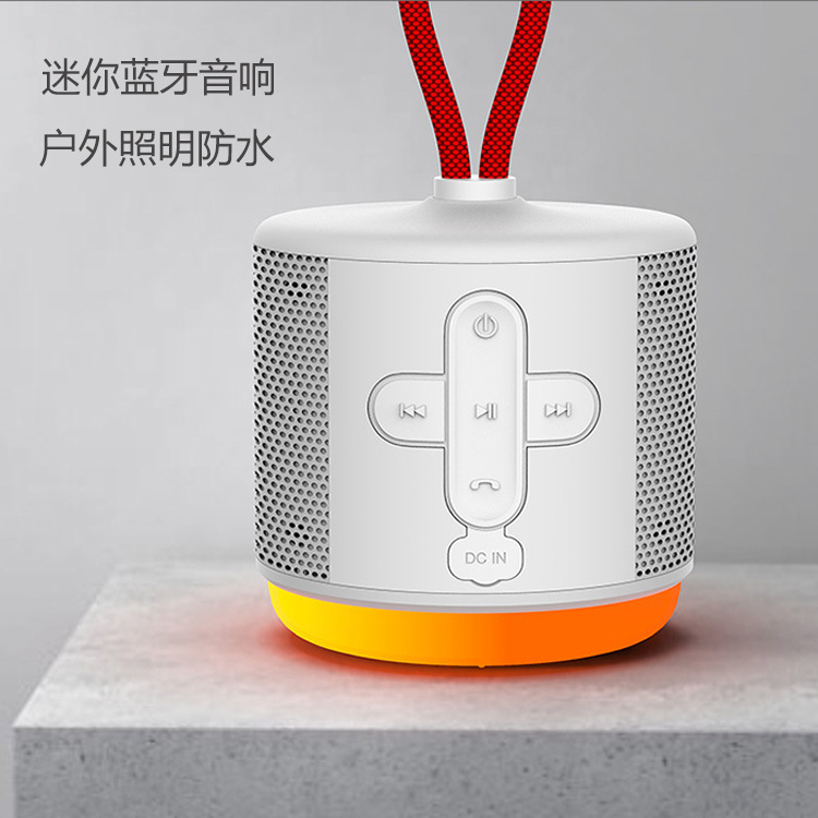 Wireless Bluetooth Speaker Mini Portable Waterproof New Subwoofer Outdoor LED Gift Small Audio with Lanyard