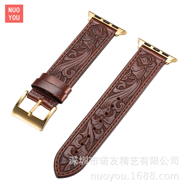Replacement smart watch strap genuine leather wristband watch