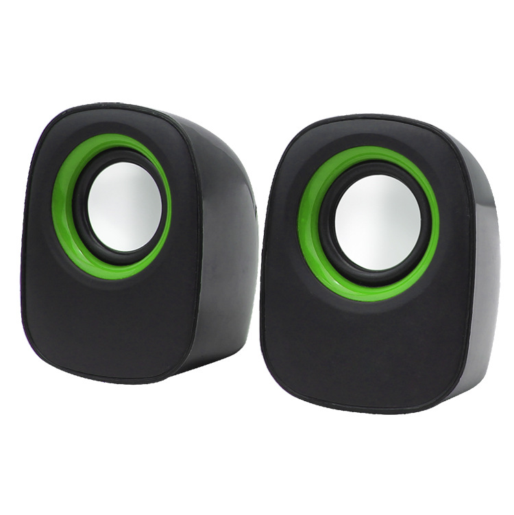 USB 2.0 Pair of Speakers, Home Desktop Mini "Q-Egg" Computer Speakers, Stereo Mini Speaker System