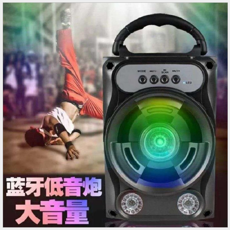 Wireless Bluetooth Card Speaker Square Dance Subwoofer Phone Computer Car Music Player Neutral New