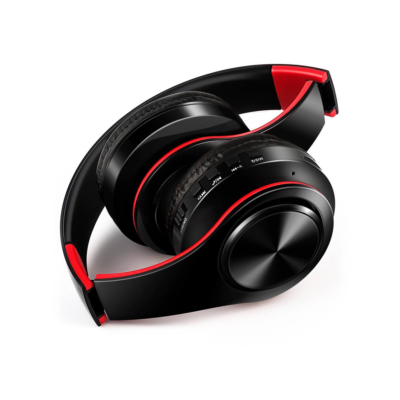 Multi-color foldable wireless headset, over-ear Bluetooth, music, sports, universal with card slot wireless earphones