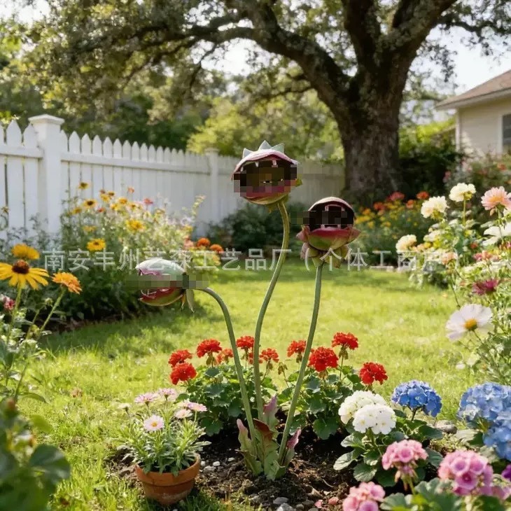 Garden Plug Flower Branch Insert Venus Flytrap Ground Insert Outdoor Ground Insert Decoration