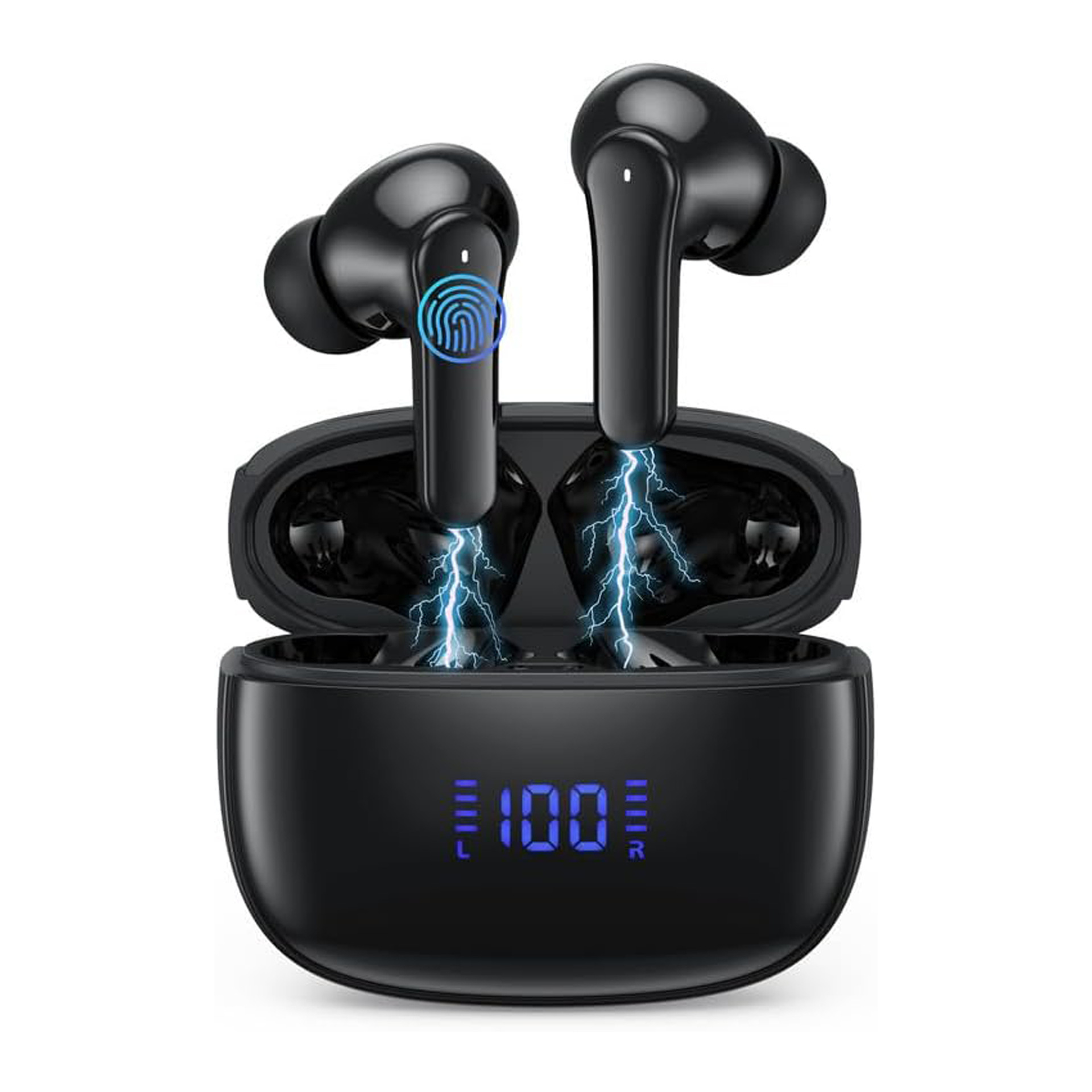 IVANTE Private Mold S18 Quad-Mic ENC Call Noise Reduction Low Latency Battery Display TWS In-Ear Bluetooth Headphones