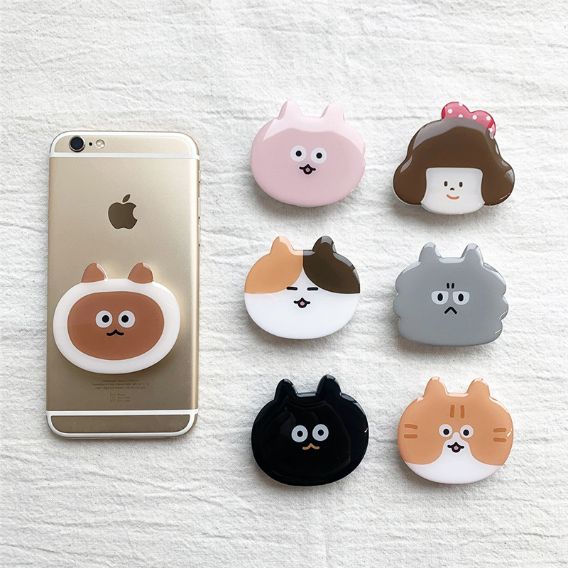 Cute Cat Telescopic Foldable Cartoon Phone Stand Resin Acrylic Airbag Tablet Foldable