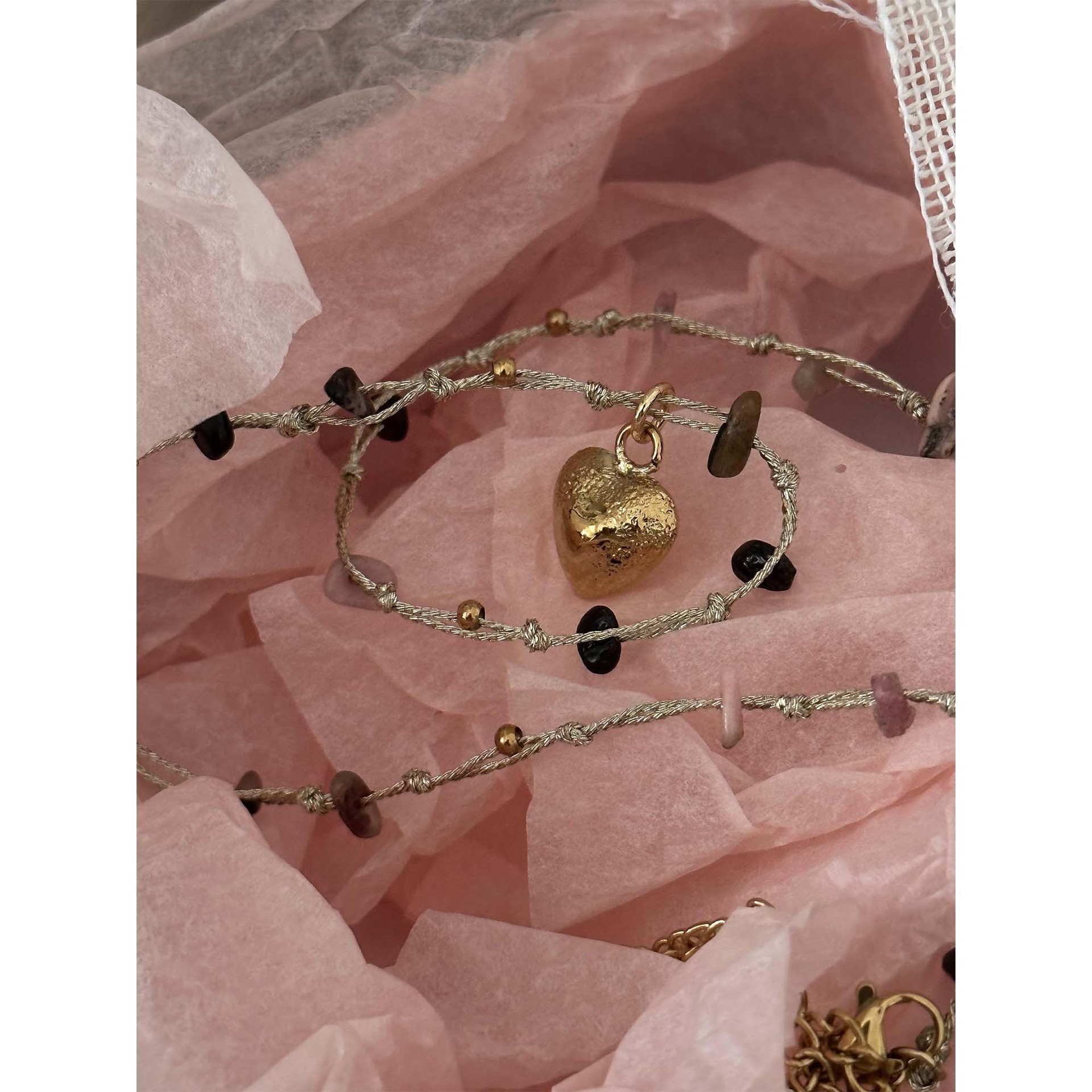 301 South France Handcraft Workshop Hand String Beaded Necklace 24 Early Autumn Heart Shape Necklace Women y6-11