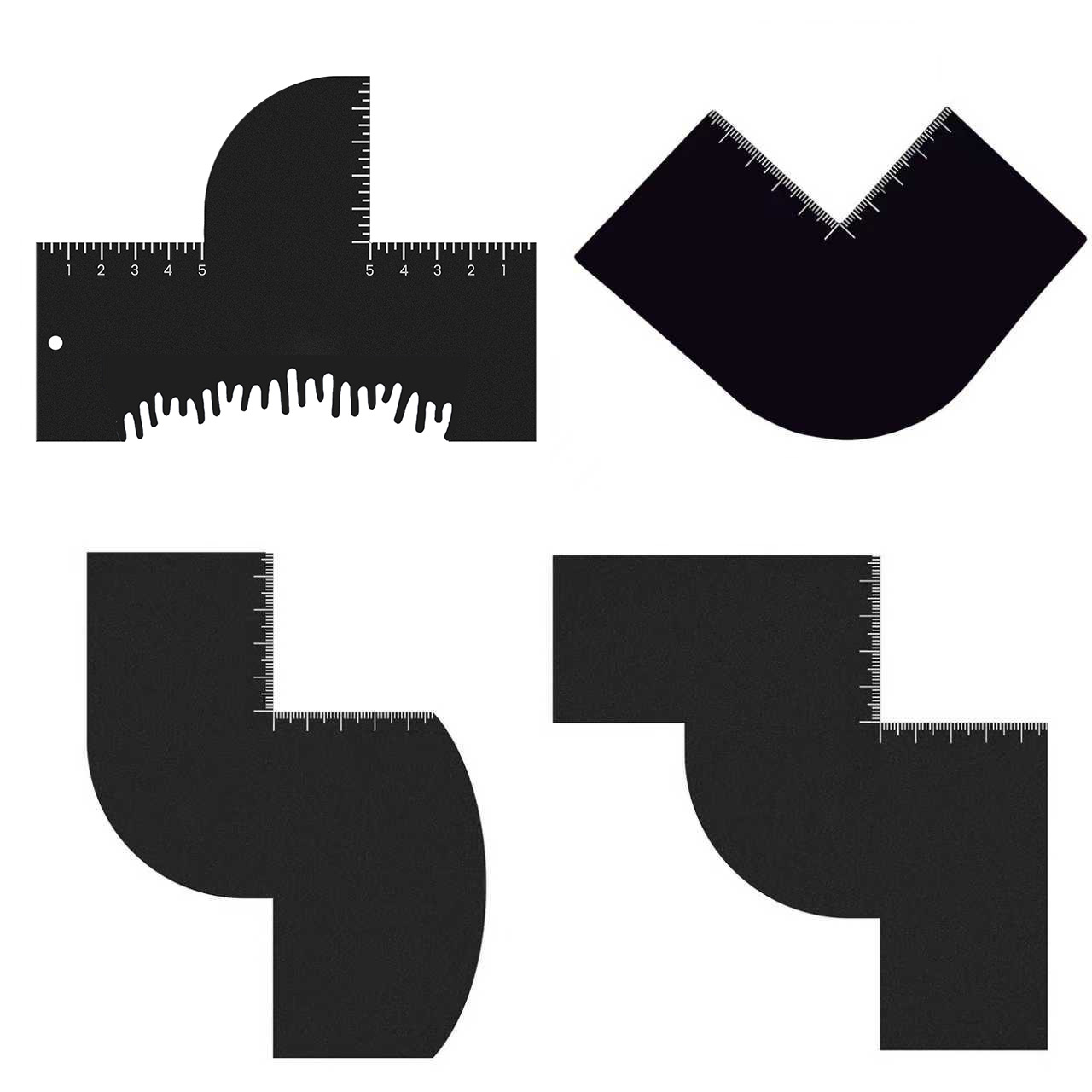 25 Hair Design Card with Scale Ruler Hairline Enhancer Beard Styling Card Hair Color Spray Design