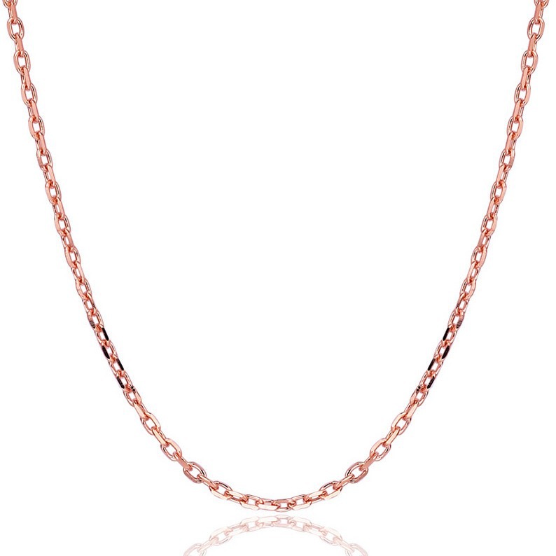Copper silver-plated rose gold silver necklace women 18 inch cross chain item jewelry O chain