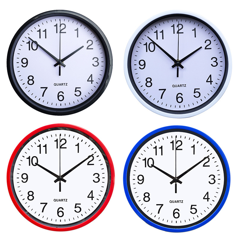 8-Inch Quartz Silent Wall Clock Kangbas Movement Simple Round Living Room Colorful Clock