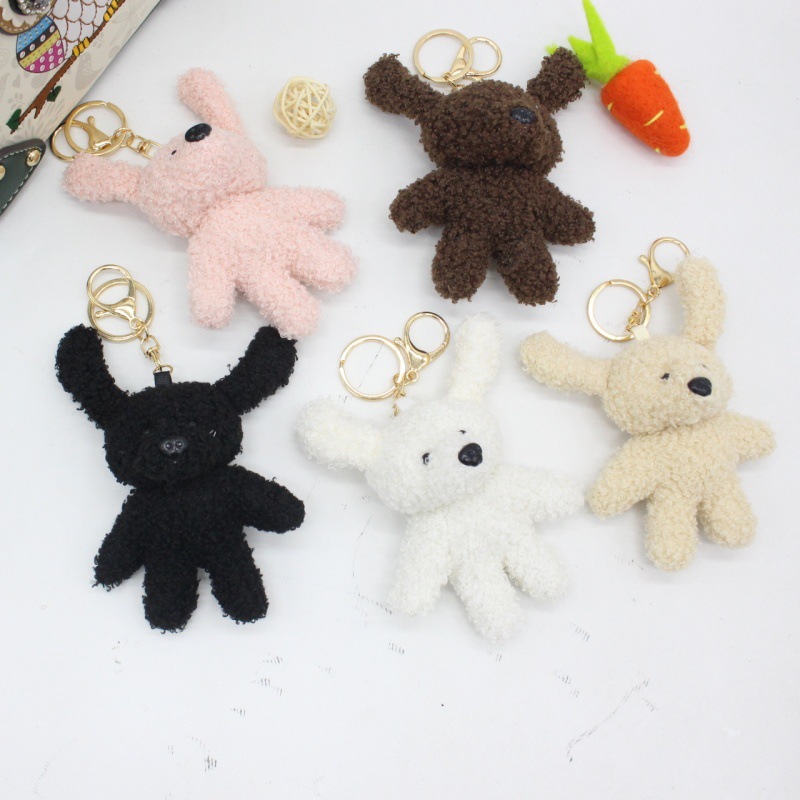 Cute Handmade Cartoon Plush Dog Children's Accessories Bag Charm Souvenir Doll