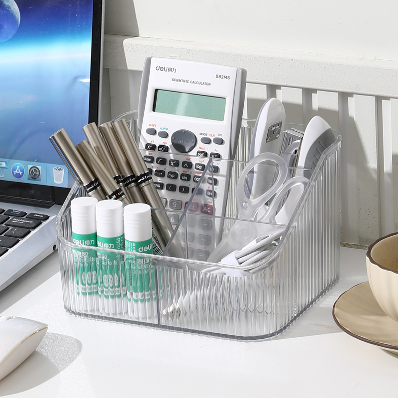 Desktop compartment storage box, cosmetic compartment storage, remote control stationery storage box