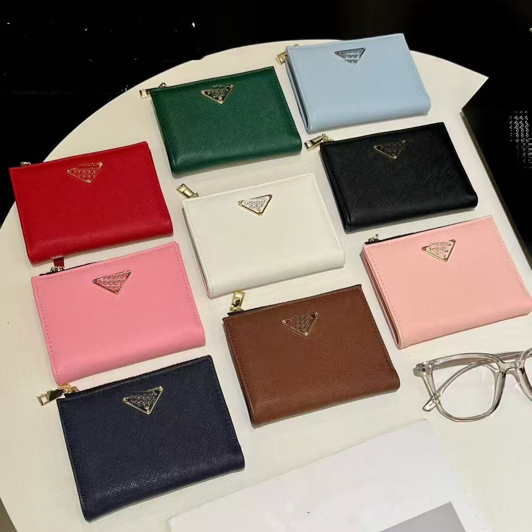 Brand luxury coin purse women small card case multi-card slot cross grain coin purse