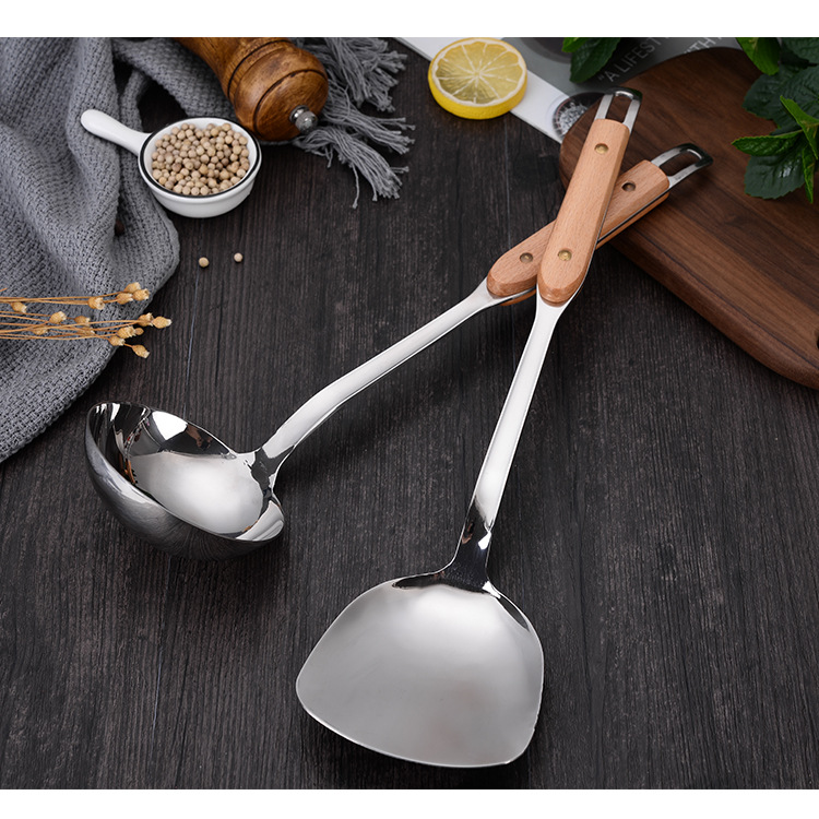 Stainless steel spoon, spatula, slotted spoon, daily kitchen supplies, kitchenware set, kitchen tools