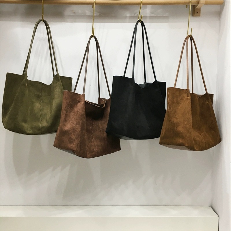 Autumn Winter Large Capacity Suede 2026 New Casual Commute Single Shoulder Handheld Mother-Child Tote Bag
