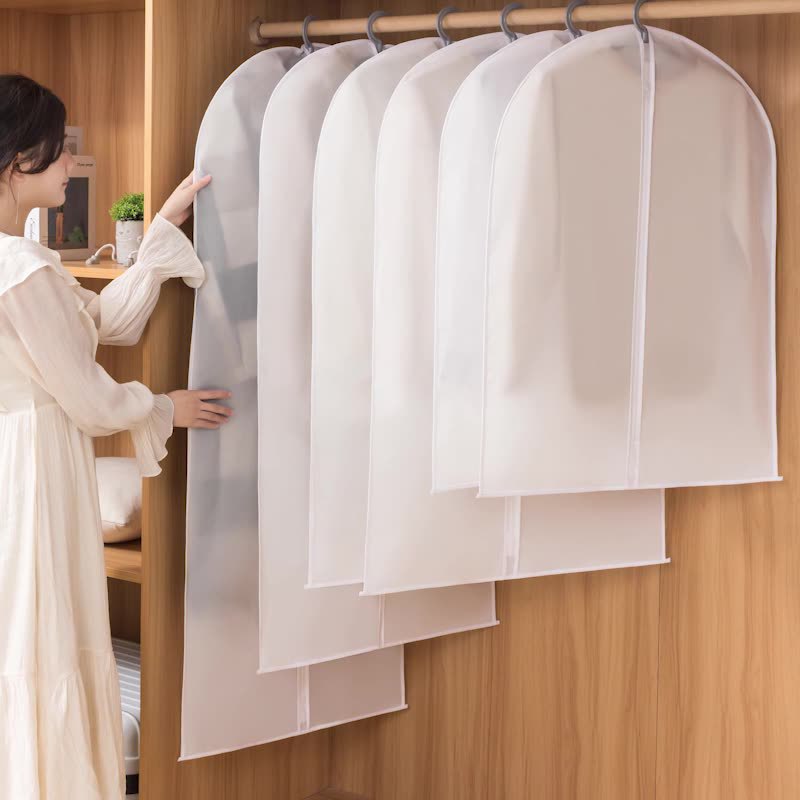 PEVA Dust Cover, Clothes Protector, Storage Suit Hanging Bag for Suits, Frosted Dustproof Cover