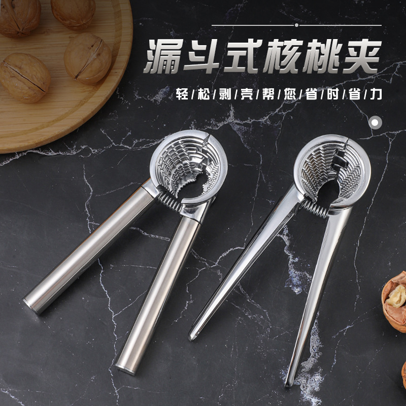 New Walnut Cracker Shell Cracker Household Nut Cracking Tool Hazelnut Pliers Zinc Alloy Pecan Sheller