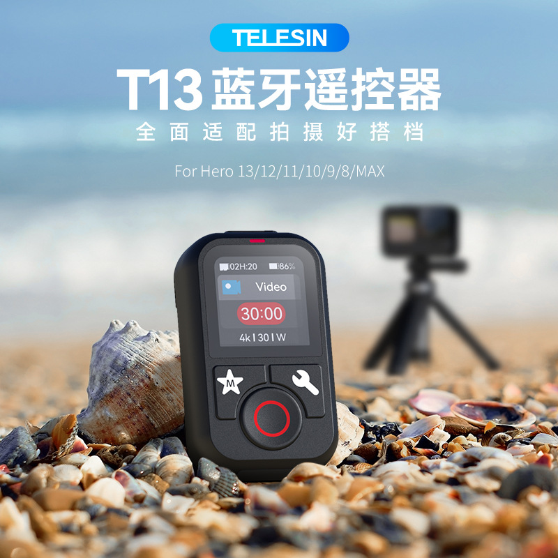 Taixun T13 Remote Control for GoPro13/12/11/10/9/Max, Color Screen Wireless Bluetooth Remote Control Long Battery Life
