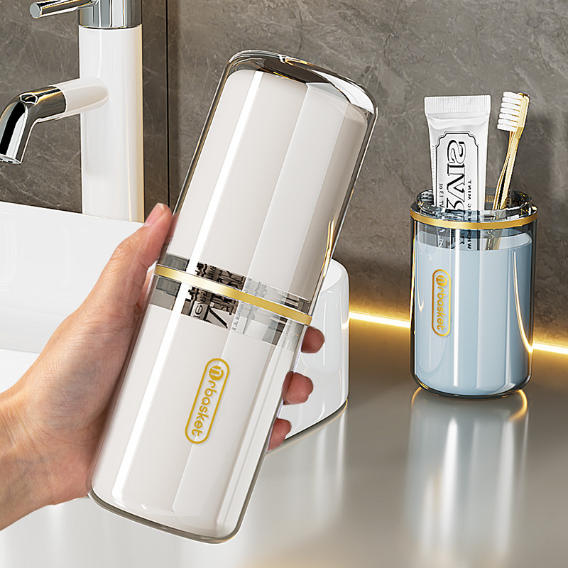 Travel Toothbrush Storage Box Rinse Cup Electric Portable Toothbrush Holder Toothbrush Cup Brushing Cup Set Travel Supplies