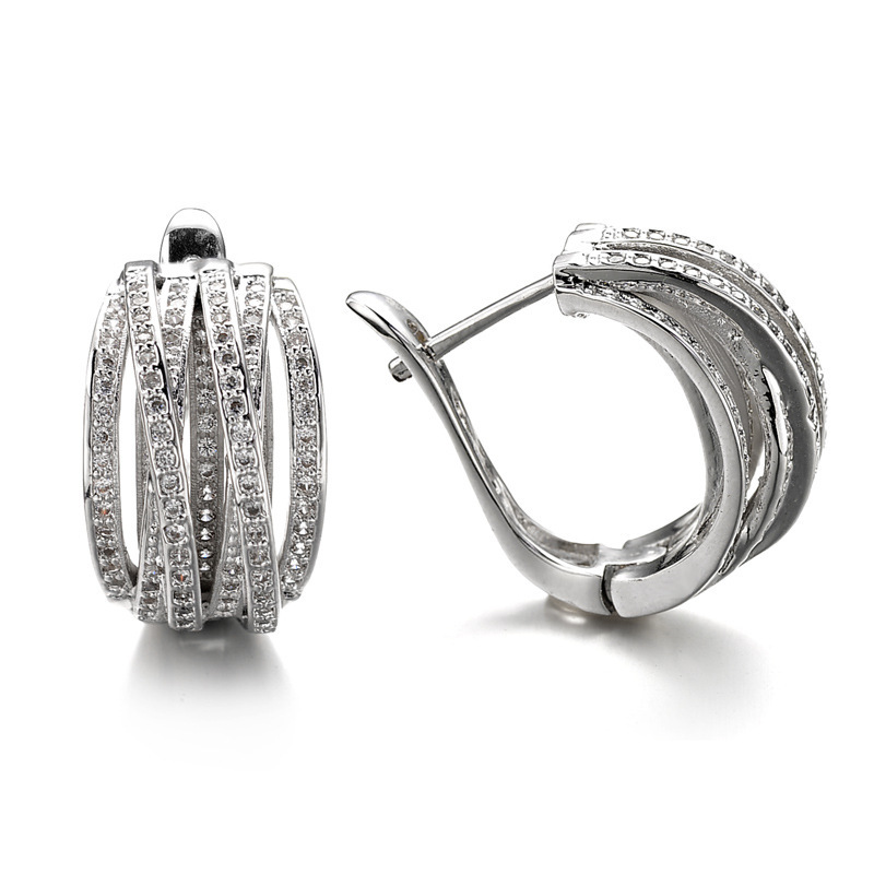 New Multi-Layer Earrings Set Zircon Earrings Accessories 20827902