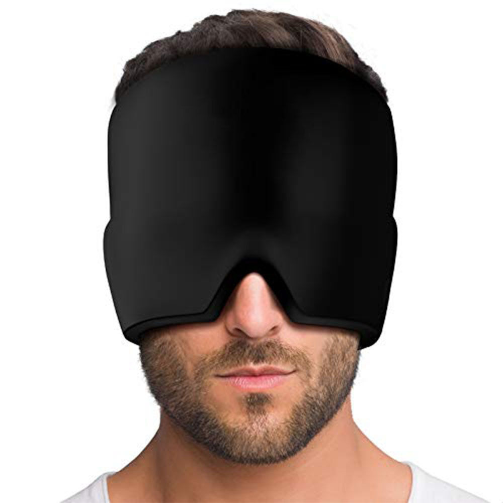 Migraine Relief Hat Ice Pack Headband Cold Compress Ice Bag Gel Eye Mask Condensation Headband Elastic Bag