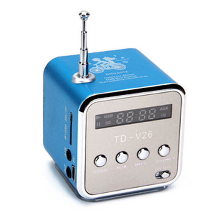 TDV26 Mini Small Audio, TF Card Portable External Speaker for Phone, Small Speaker with Antenna