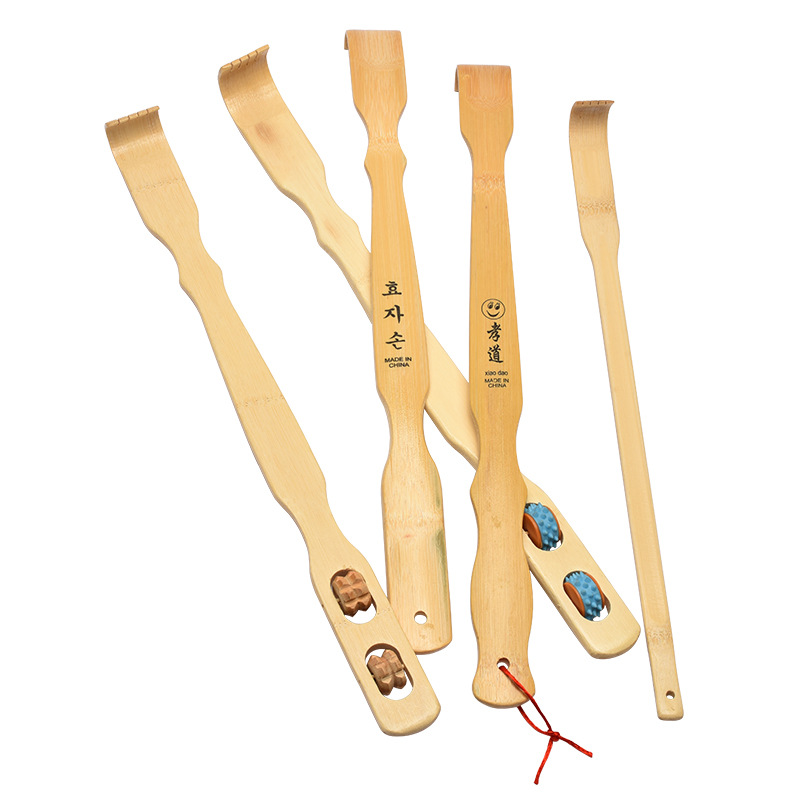 Bamboo back scratcher for elderly, filial son hand-carved back scratcher, itch scratching tool