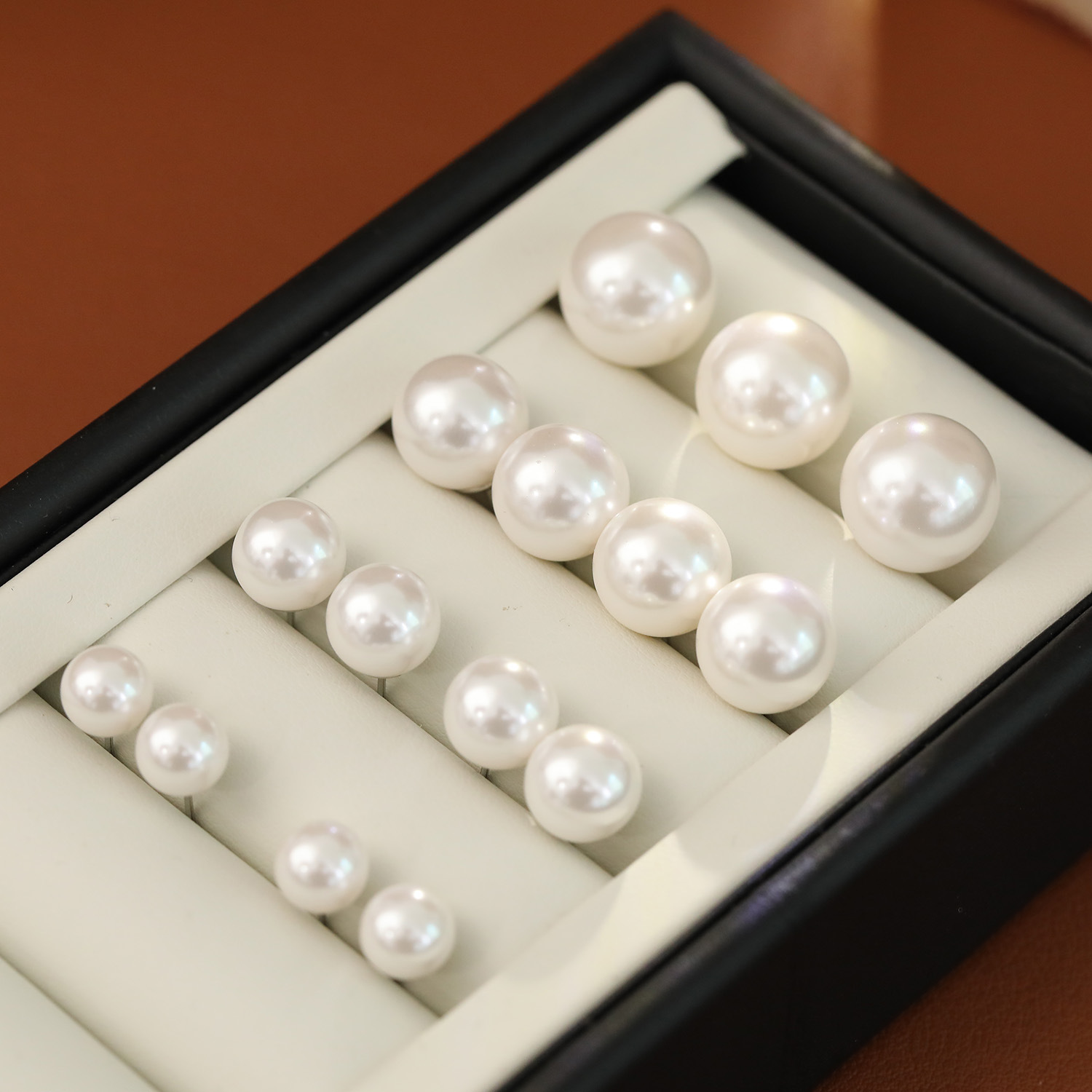Fever Ear Studs Sense CZ Pearl Large Strong Light Round Earrings Women