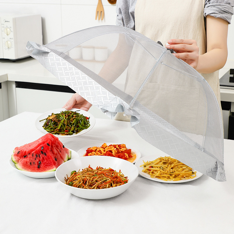 Home Food Cover Table Cover Summer Foldable Anti-fly Anti-dust Large Rectangular Food Cover Food Grade