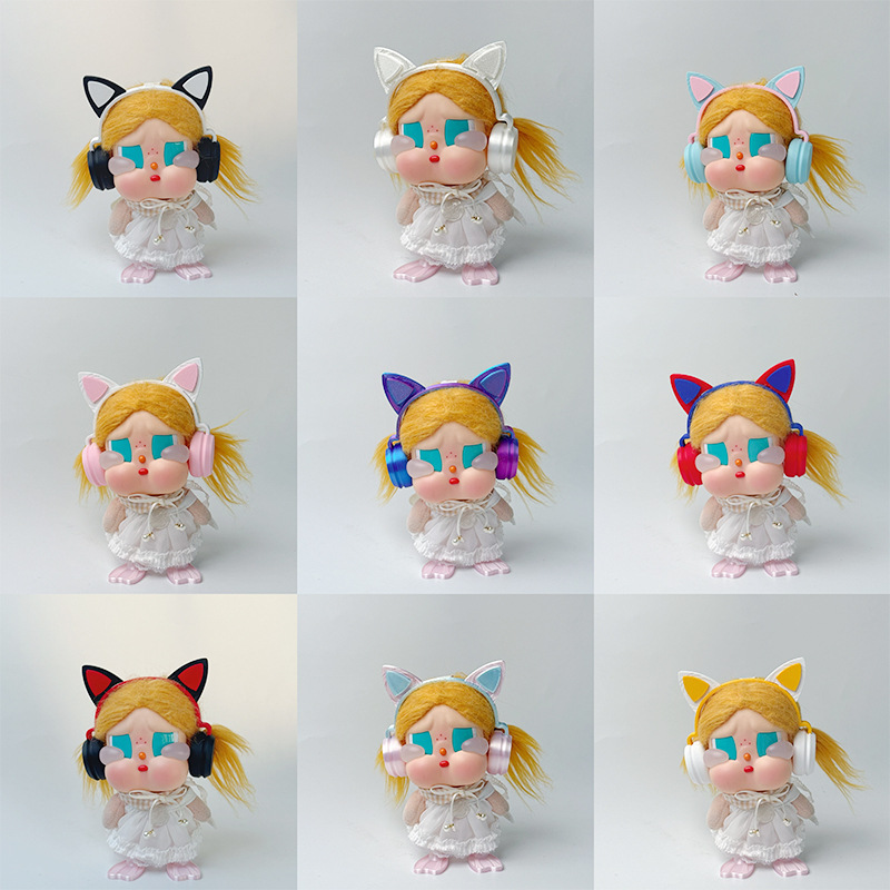 Earphones Only Crybaby Beach Vinyl Series Gulu Gulu Earphone Accessories Pendant Cat Ear Headphones