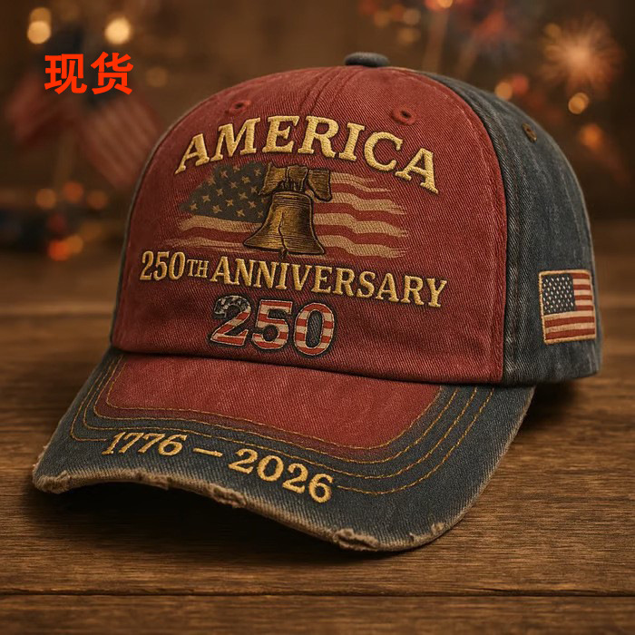 New US 250th Anniversary Cap Embroidered Hat