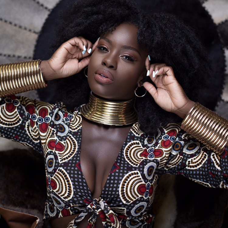 African tribe l collar bracelet set exaggerated necklace double hand ring hand circle combination choker set