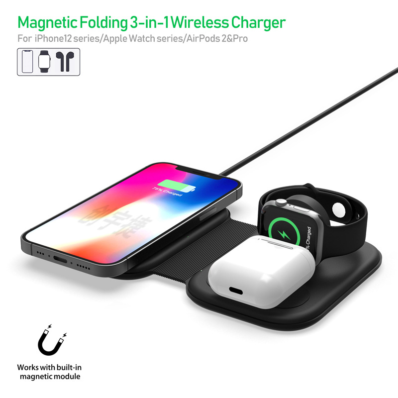 F20 3-in-1 Wireless Charger for Apple Watch Earphone Phone Magsafe Fast Charging Smart Fast Charge