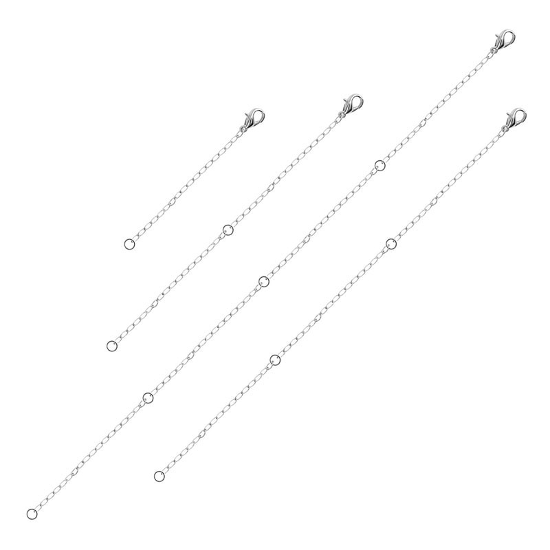 4-piece stainless steel vacuum plated tail chain lobster clasp extension chain DIY bracelet necklace materials