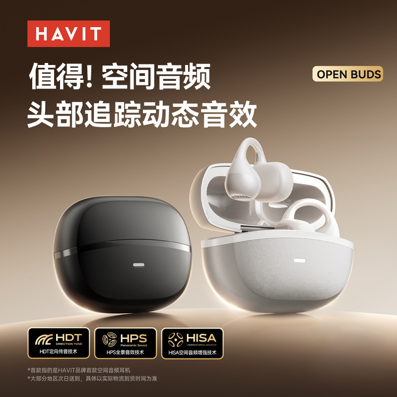 havit New Product OWS916 Open-ear Bluetooth Earphones Non-in-ear Stereo Spatial Audio Clip-on Earphones
