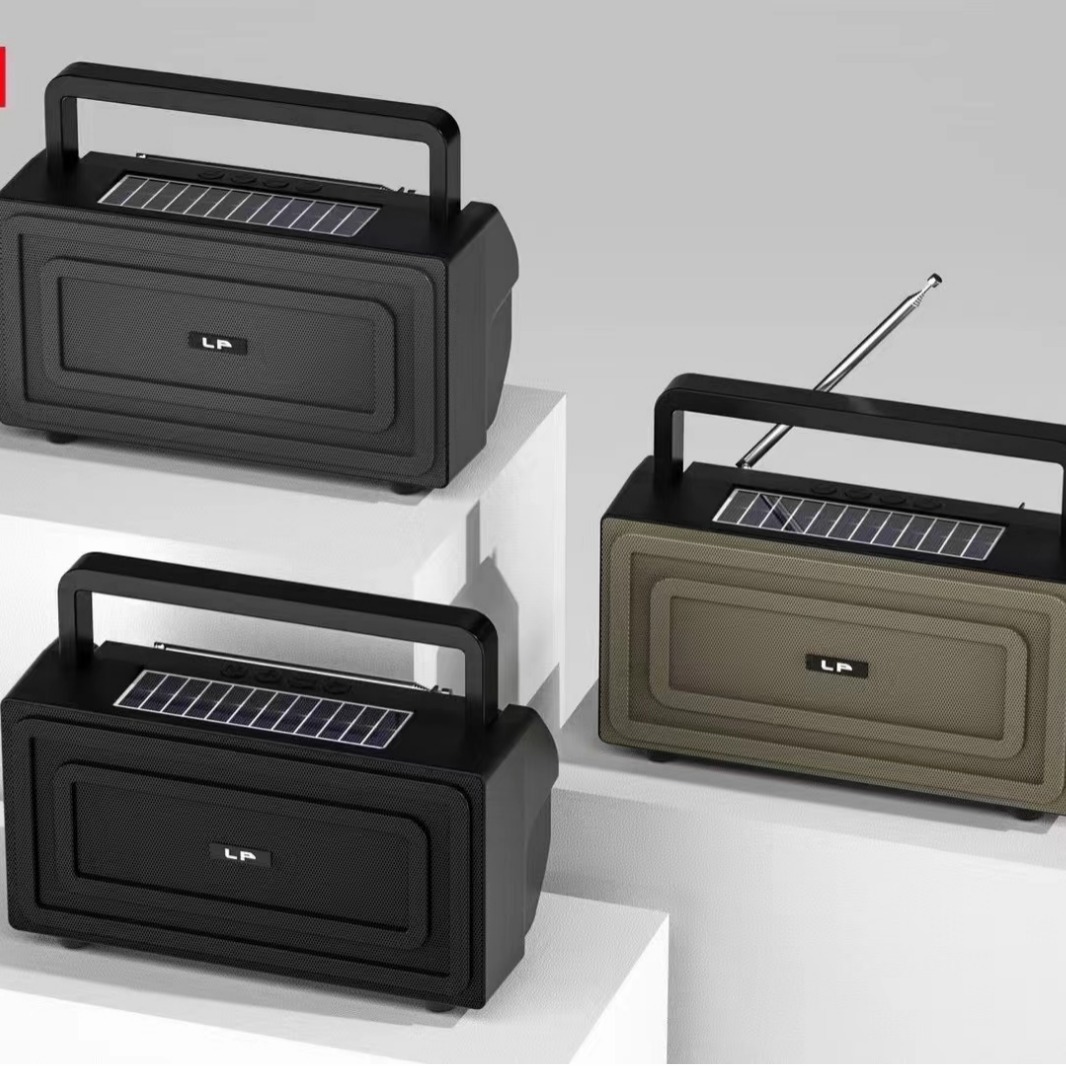 New LP-V76 Solar Bluetooth Speaker Outdoor High Power Subwoofer Portable Handle Radio Speaker