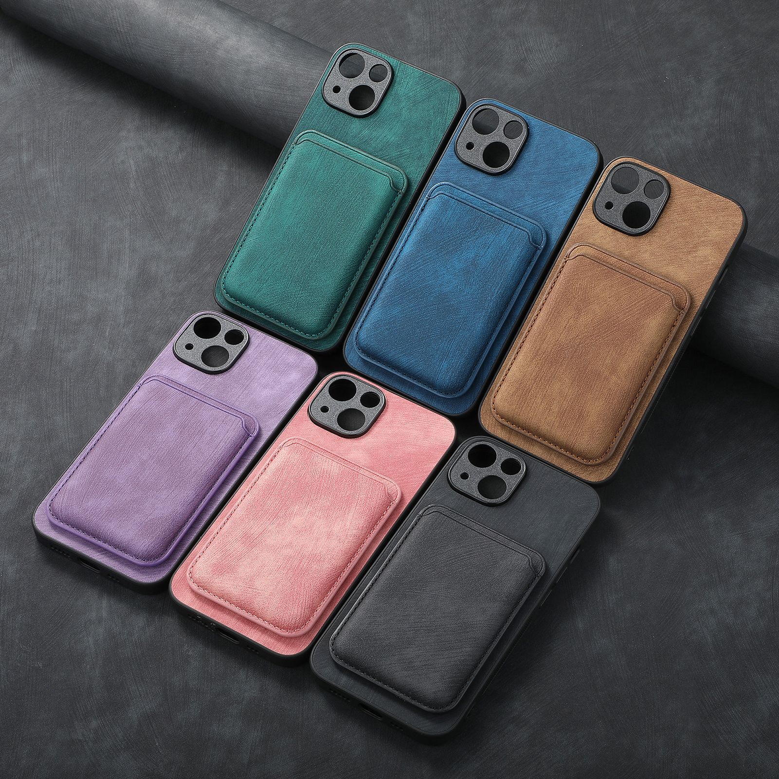 For iPhone 18 magnetic Magsafe phone case solid color precision hole Apple 18 Pro card case magnetic protective case
