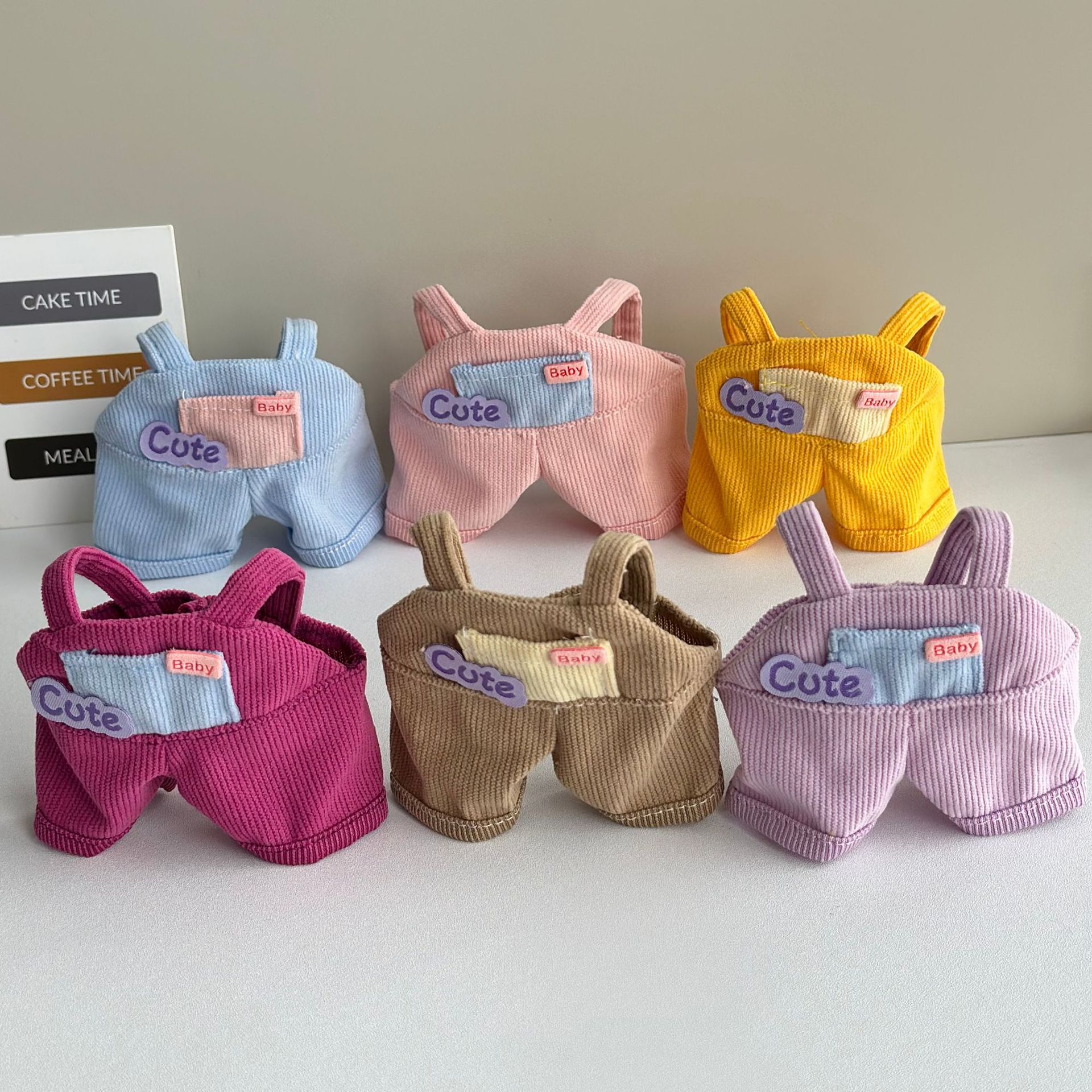 10cm overalls cotton clothes doll clothes 15cm labubu teddy bear overalls set doll clothes