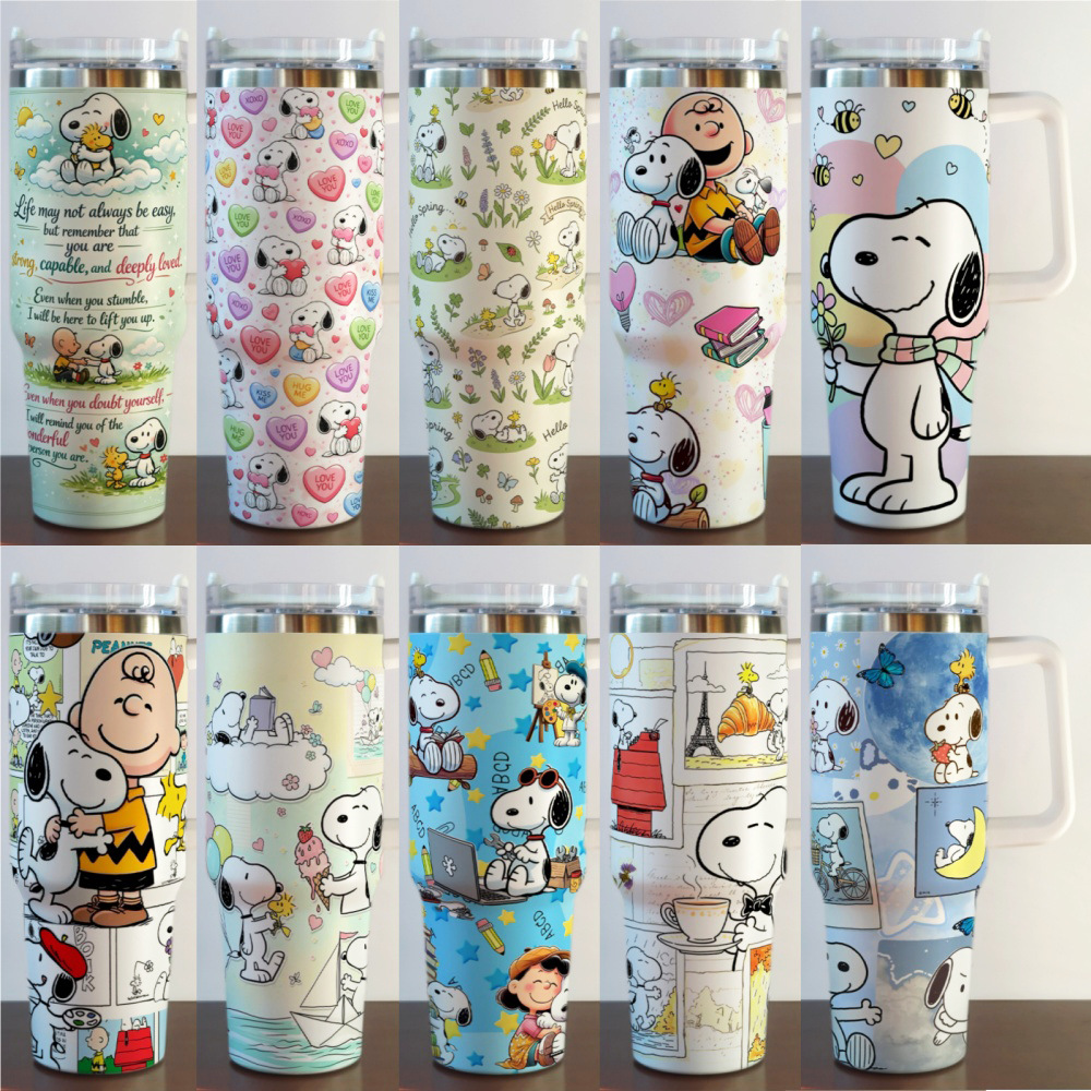 Stainless steel thermal cup Tumbler car cup 40OZ Snoopy large capacity car ice霸 cup