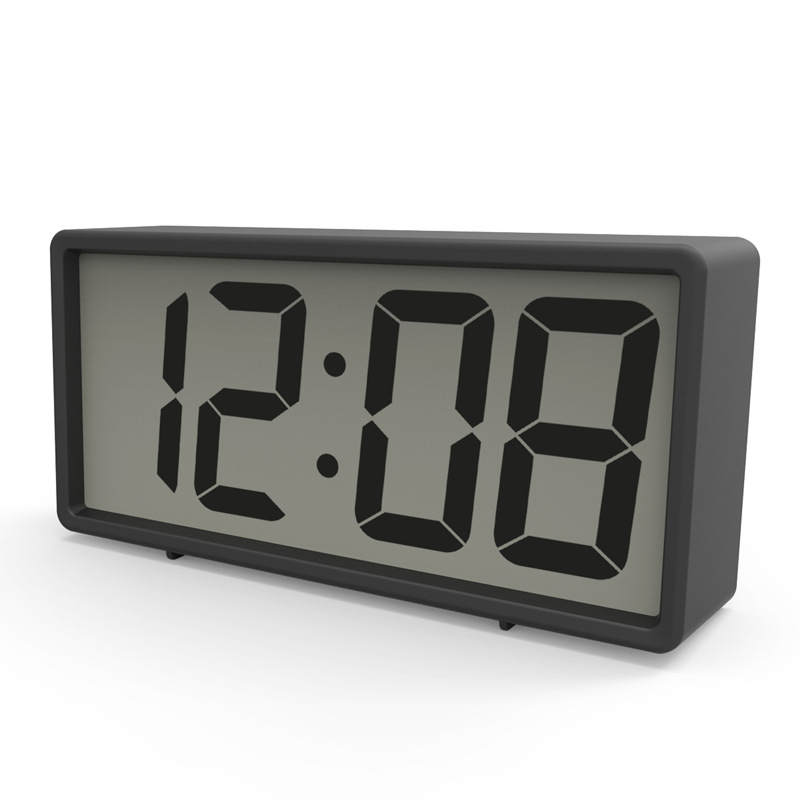 LCD Large Screen Large Font Electronic Alarm Clock Simple Bedroom Living Room Clock Silent Clock Basic