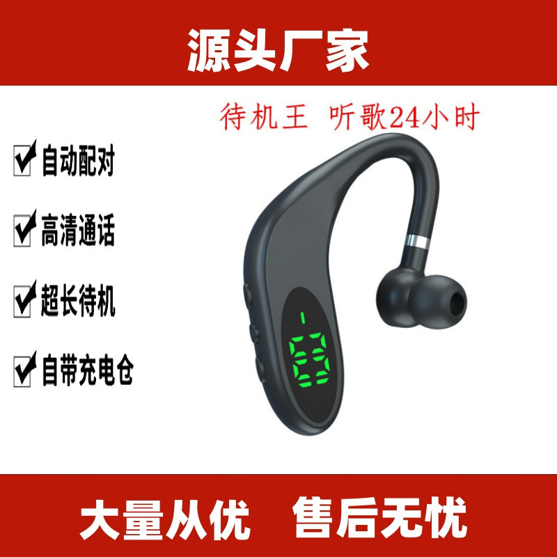 TL8 Bluetooth Earbuds Wireless Single Ear tl8 with Display Screen Bluetooth Earbuds Sports Business Earbuds Gift