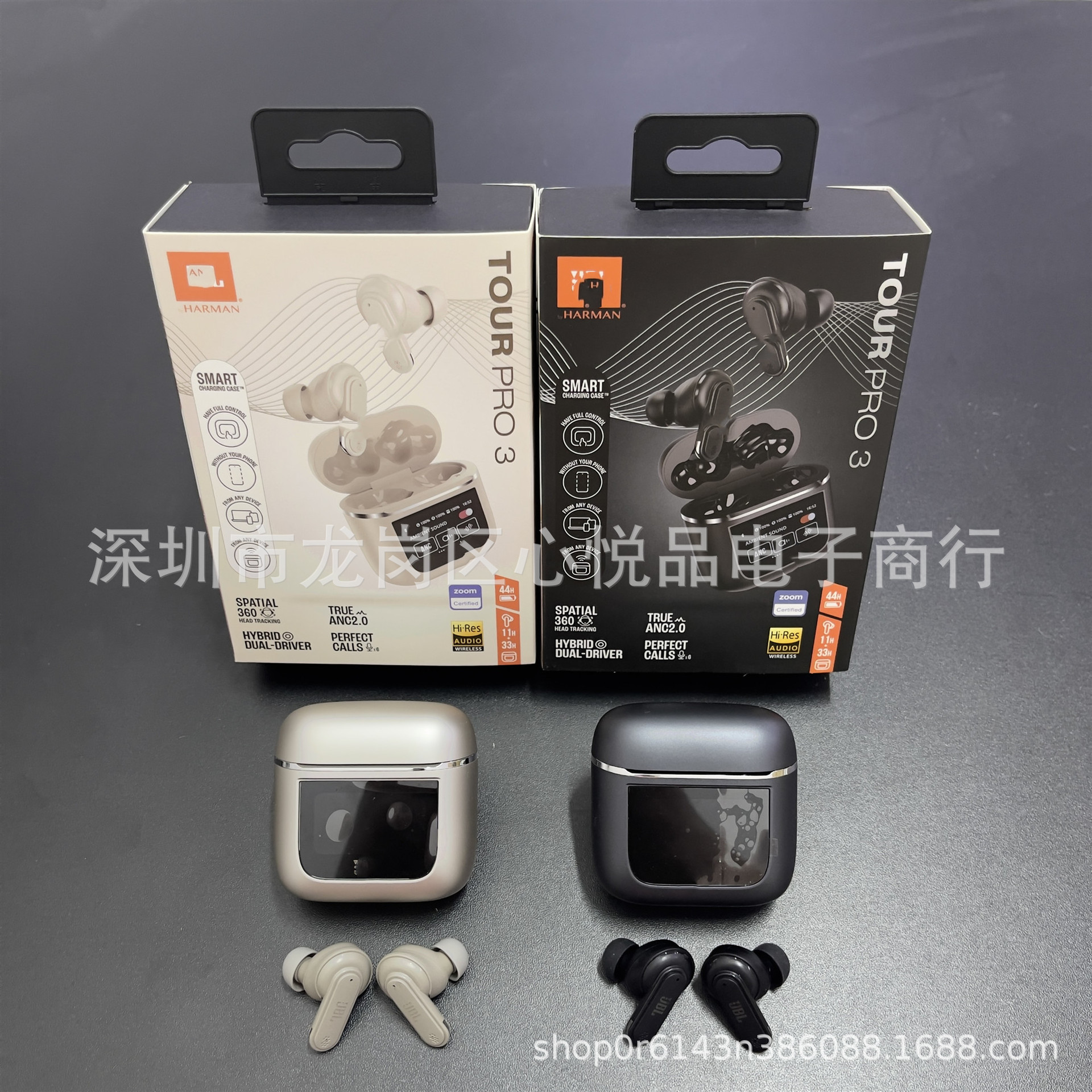 New TOUR PRO3 ANC+ENC smart screen 21 language Bluetooth earphone