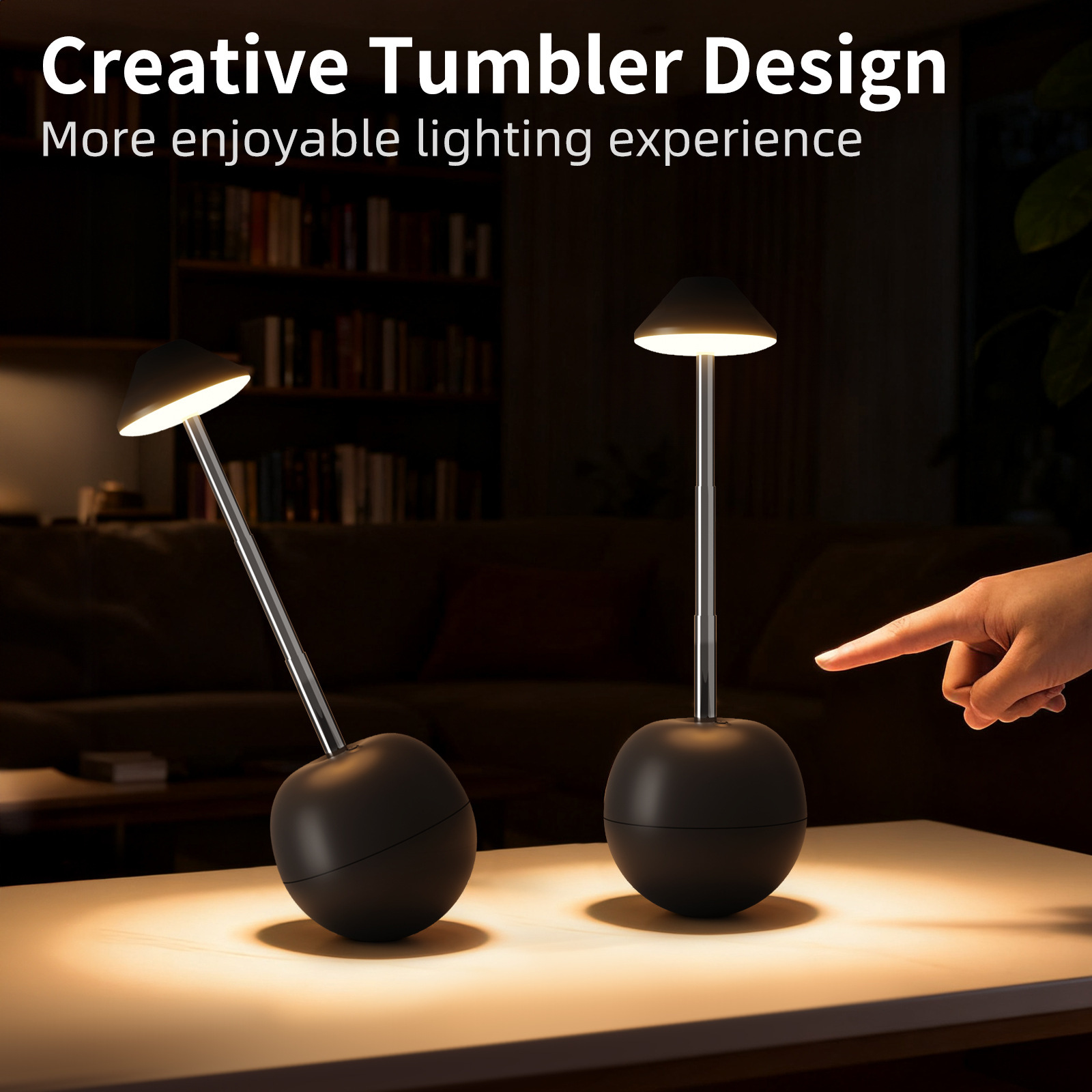 LED small night light rechargeable decorative table lamp bedroom desktop remote control bedside atmosphere lamp