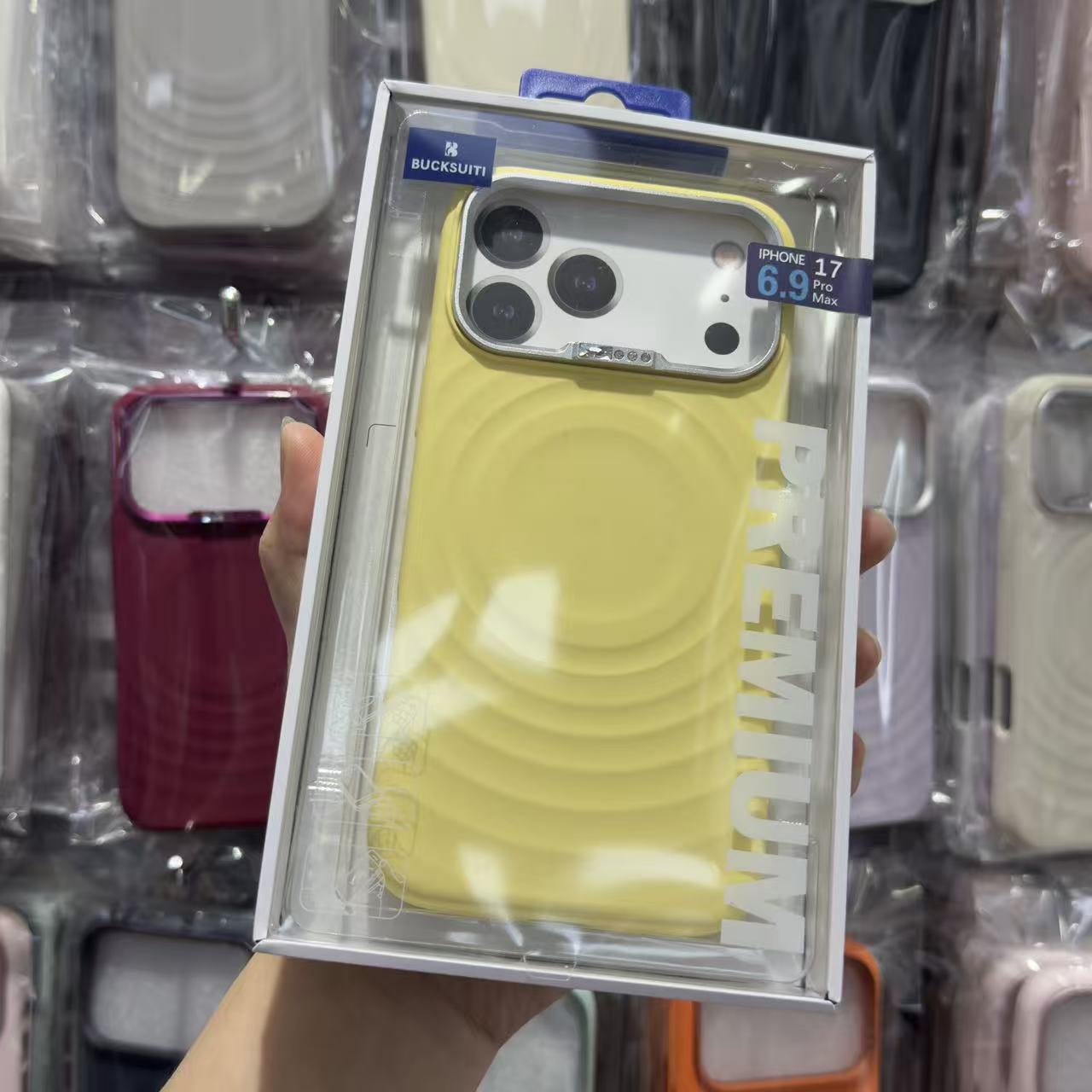 For iPhone 16 Diamond Lens Ripple Case Apple 16 Pro Max Built-in Magnetic Liquid Silicone Phone Case