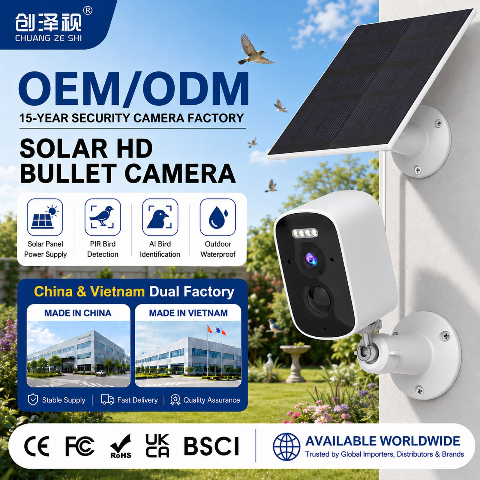 5MP Smart Bird Feeder Camera AI Bird Recognition Wireless Tuya icsee Solar Surveillance