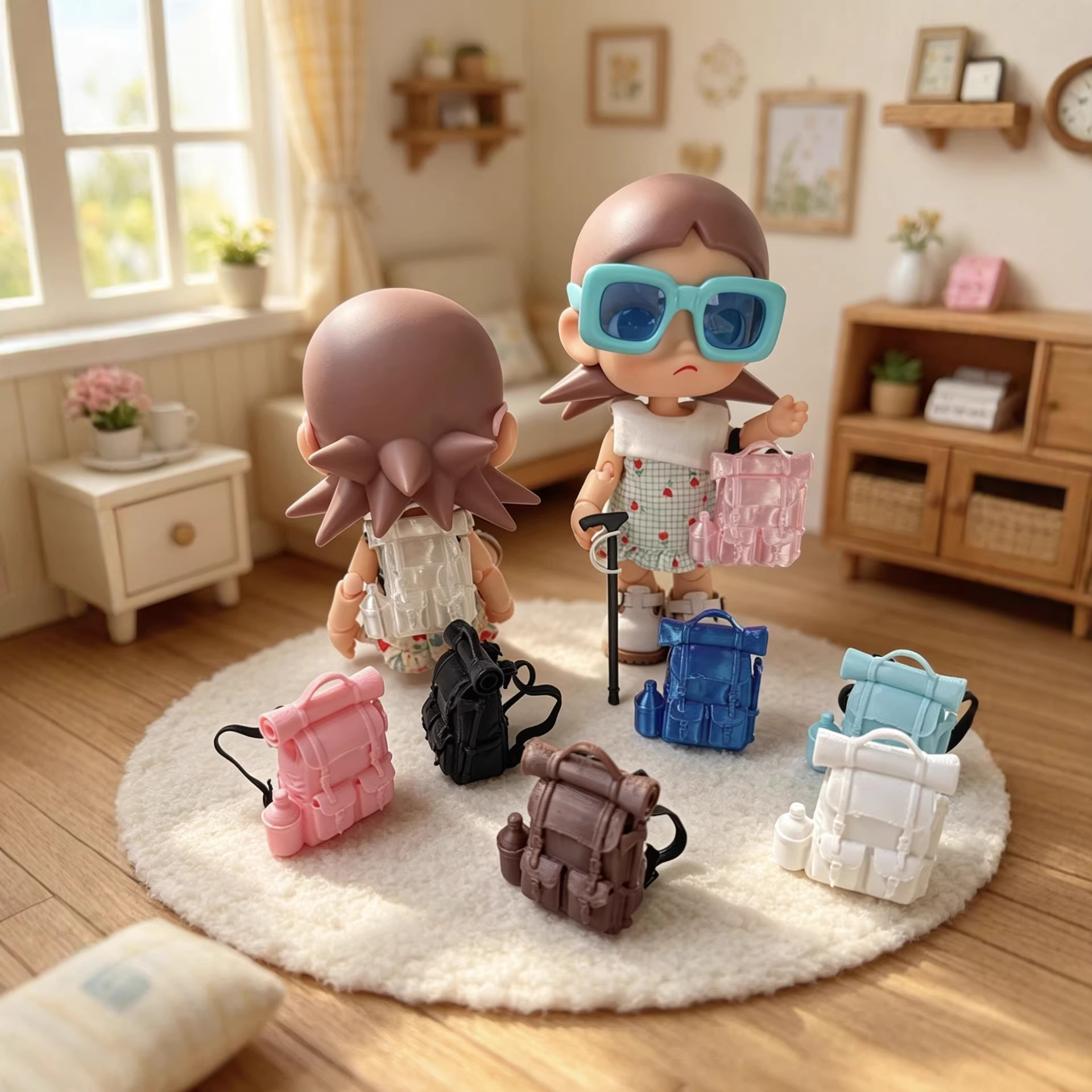 Backpack Only zsiga Movable Figure Yearning Place bjd Doll Clothes 3D Printed Hiking Backpack Small Backpack