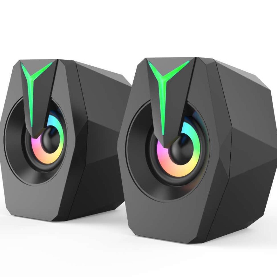 New RGB Light Speaker Desktop Home Computer Notebook Multimedia Wired USB Subwoofer Speaker