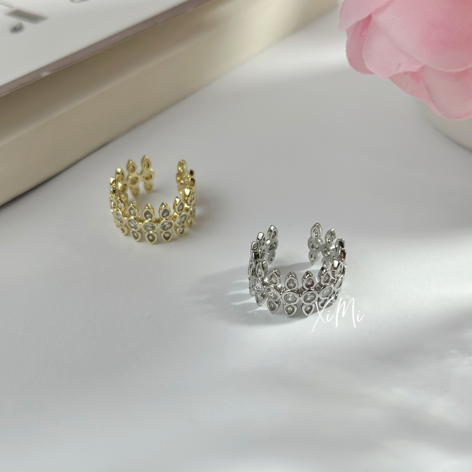 New Mesh Diamond Ring for Women Index Finger Exquisite Commute