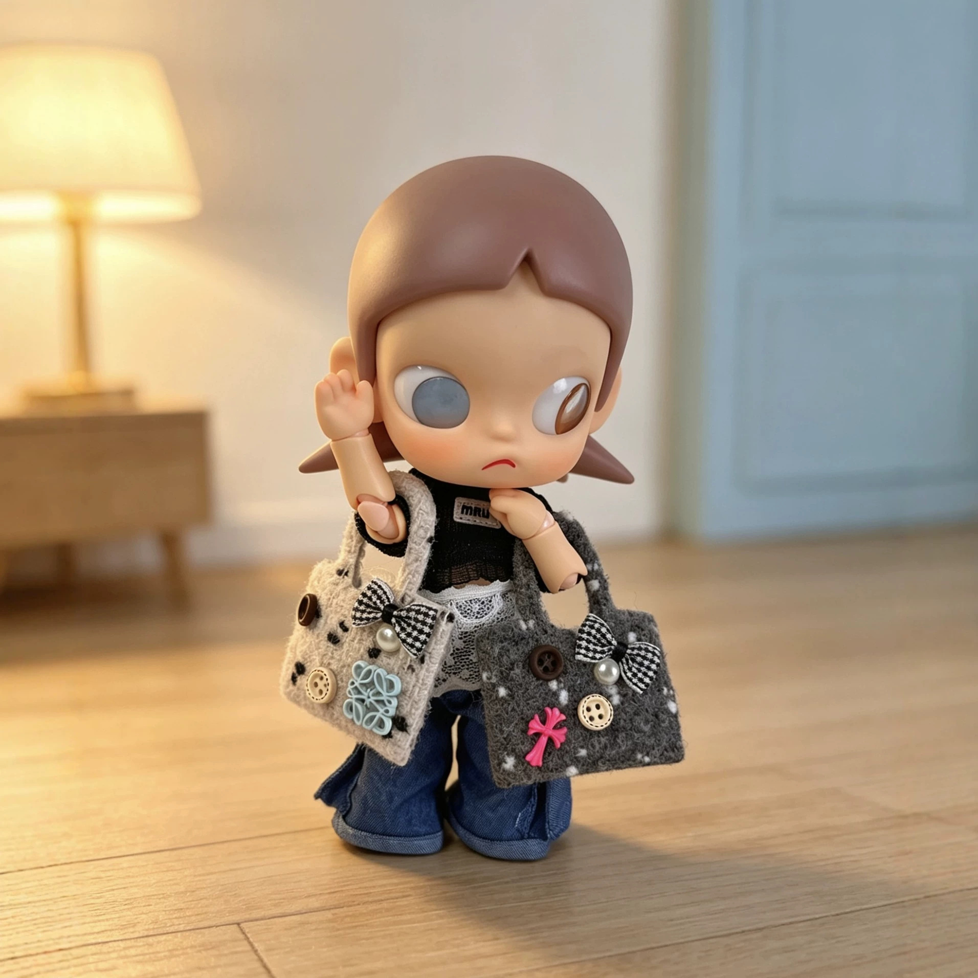 Bag Only Gazi Sister Mini Doll Bag 1/8 BJD Gazi Sister Clothing Accessories 3D Printed Cloud Handbag