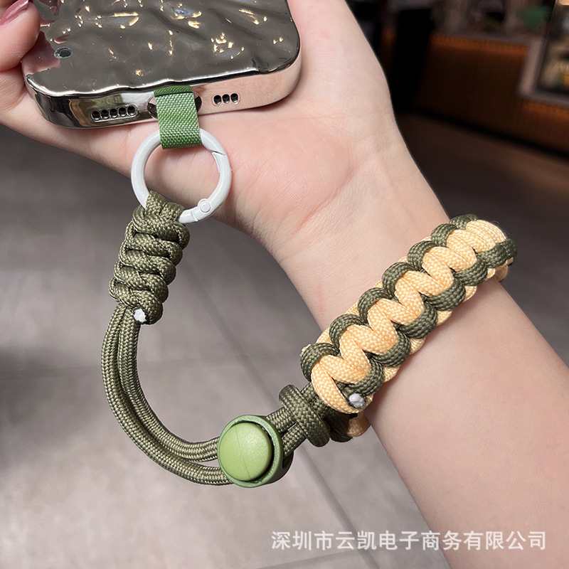 European travel phone strap short wrist adjustable braided strap outdoor sports sturdy men and women