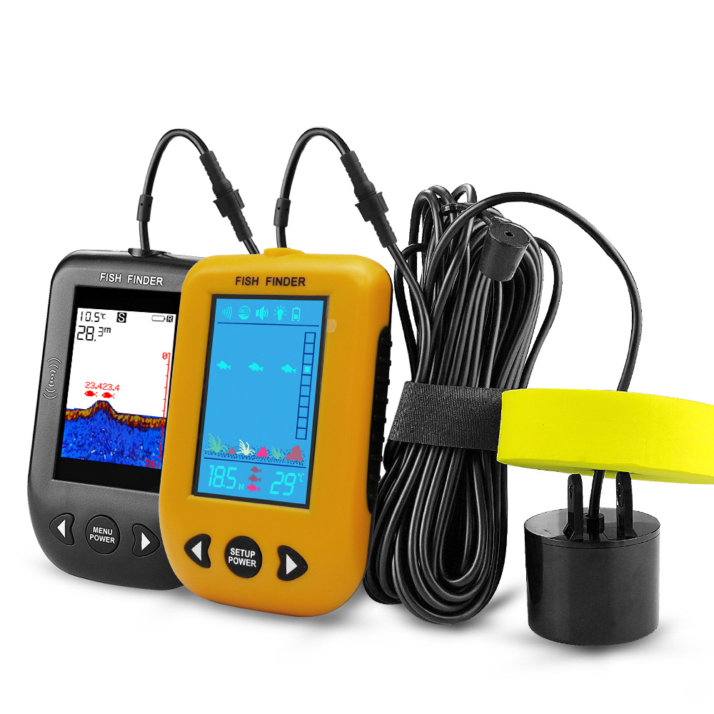 Erchang Sonar Fish Finder Smart Night Fishing Color HD Wired Ultrasonic Detector Fish Finder